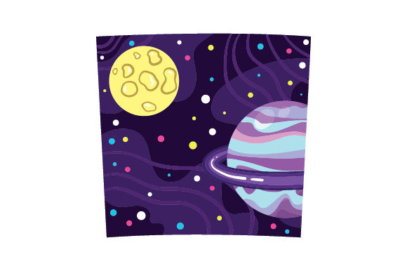 30oz Galaxy-themed Tumbler Wrap