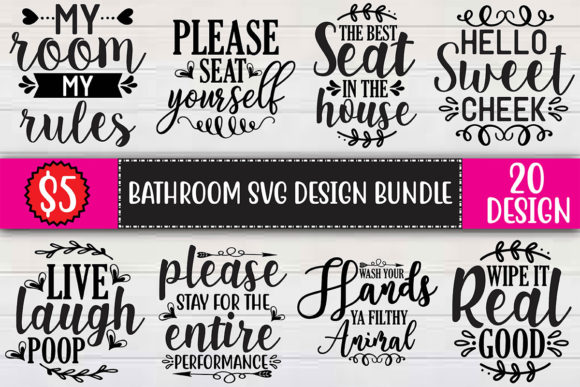 Bathroom SVG Design Bundle