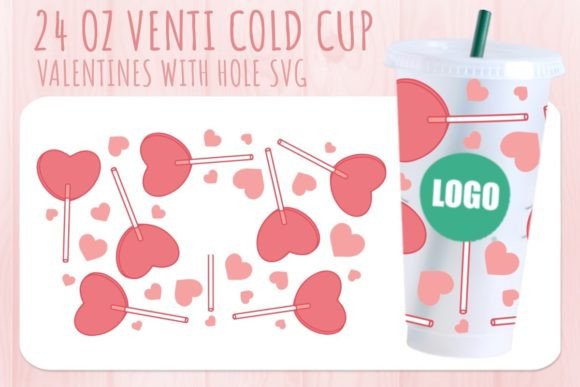 Candy Valentine’s Cup SVG 24oz