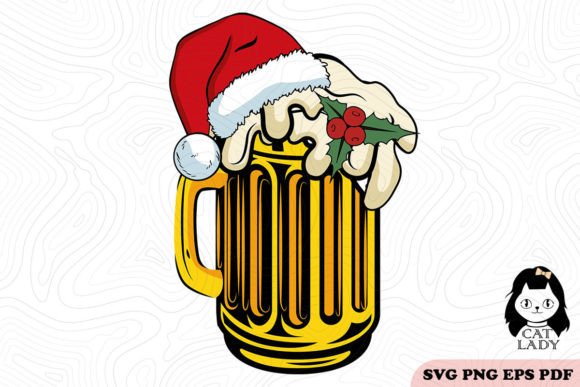 Christmas Beer Cup SVG PNG