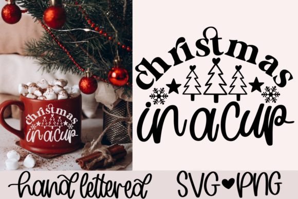 Christmas in a Cup SVG