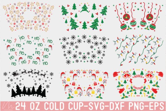 Christmas Tumbler 24 Oz Cold Cup SVG