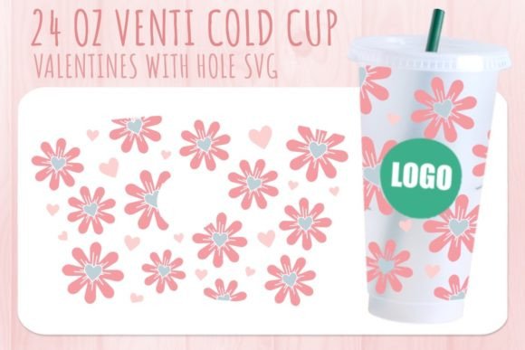 Daisy Flower Valentine’s Cup SVG 24oz