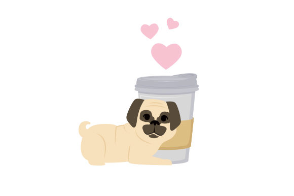 Dog Cuddling Coffee Cup