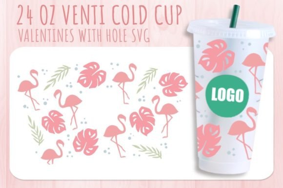 Flamingo Valentine’s Cup SVG