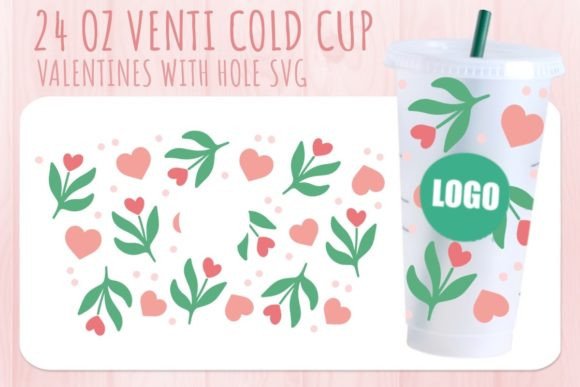 Floral Valentine’s Cup SVG 24oz