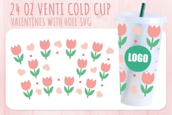 Flower Valentine’s Cup SVG 24oz