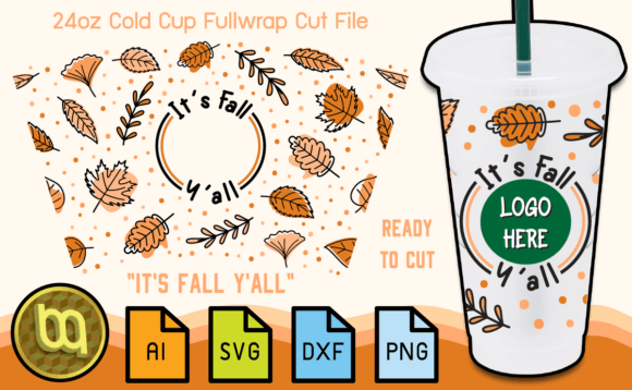 It’s Fall Y’all 24oz Cold Cup SVG Wrap