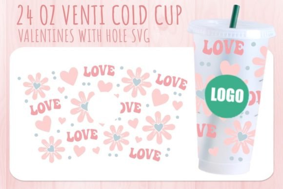 Love Flower Valentine’s Cup SVG 24oz