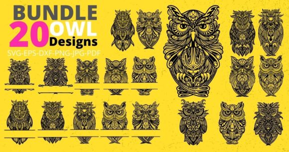 Mandala Owl SVG Bundle
