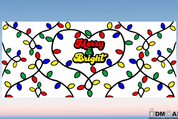 Merry Bright 16oz Libbey Glass Cup SVG