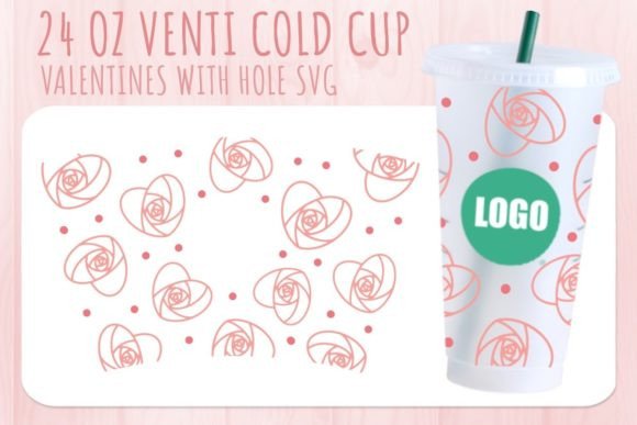 Rose Valentine’s Cup SVG 24oz