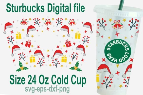 Santa Hat Warp SVG for 24 Oz Cold Cups