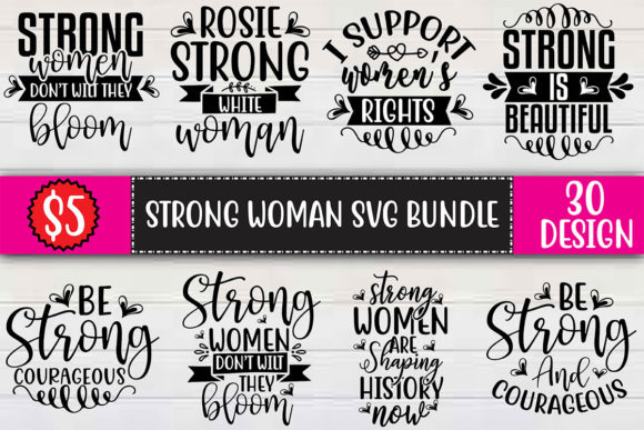 Strong Woman SVG Bundle
