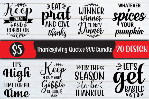 Thanksgiving Quotes SVG Bundle